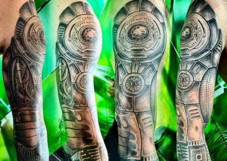 cybernetic biomechanik tattoo
