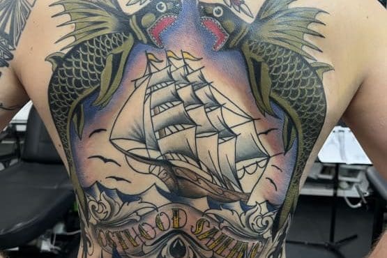 Old School Sailor Tattoo Design
