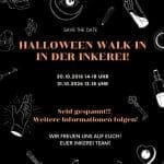Plakat zu den Walk-in-Days (Halloween) 2026 am Freitag und Samstag, dem 30. und 31.10.2026 mit angekündigten Aktionen
